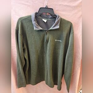 Columbia Green Zip Up Sweater